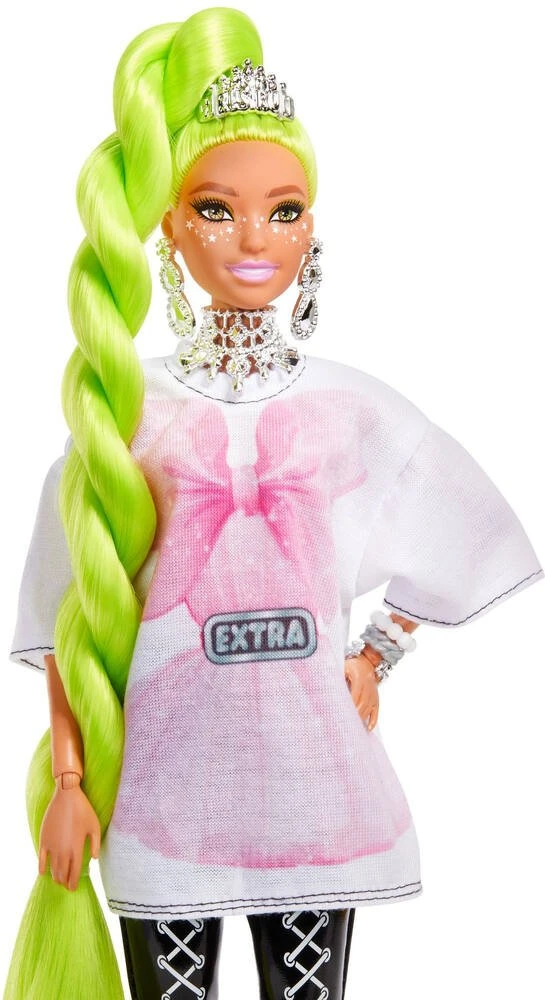 MATTEL POUPEE BARBIE EXTRA NATTE VERT FLUO â Image 4