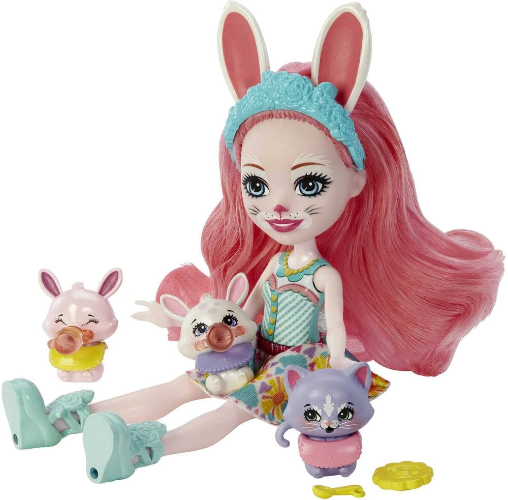 MATTEL ENCHANTIMALS - MEILLEURS AMIS DES BEBES 15 CM - POUPEE BREE BUNNY ET TWIST – Image 4