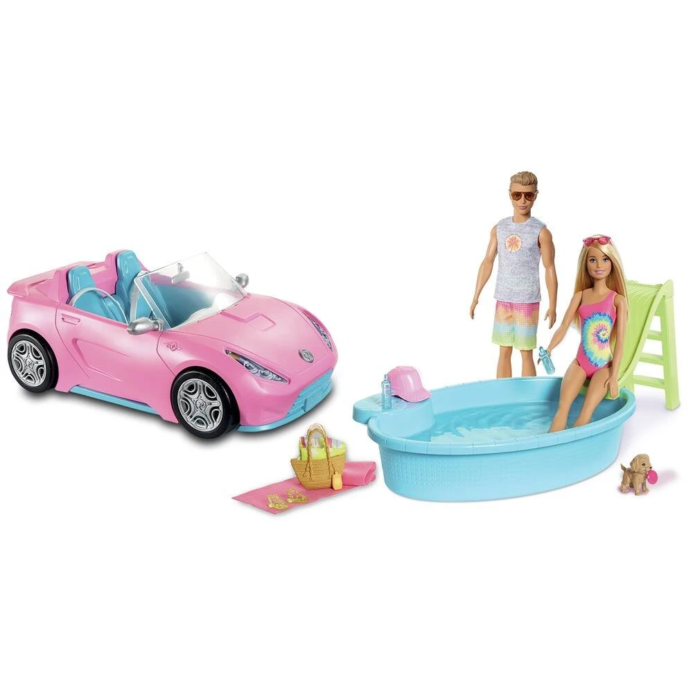 MATTEL COFFRET POUPEE BARBIE CABRIOLET PISCINE