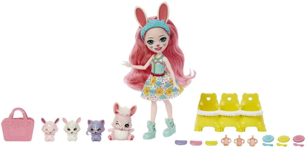 MATTEL ENCHANTIMALS - MEILLEURS AMIS DES BEBES 15 CM - POUPEE BREE BUNNY ET TWIST – Image 2